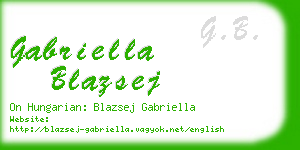 gabriella blazsej business card